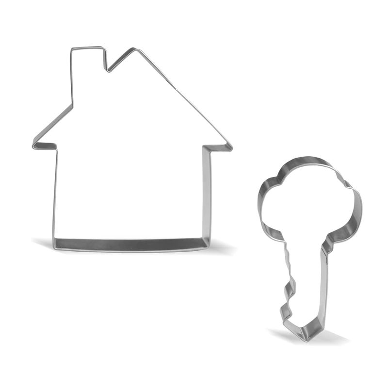Keewah طقم قطاعات كوكي من Keewah Real Estate - قطعتين - 4.5 منزل 4.3 مفتاح - ستانلس ستيل - Image 1